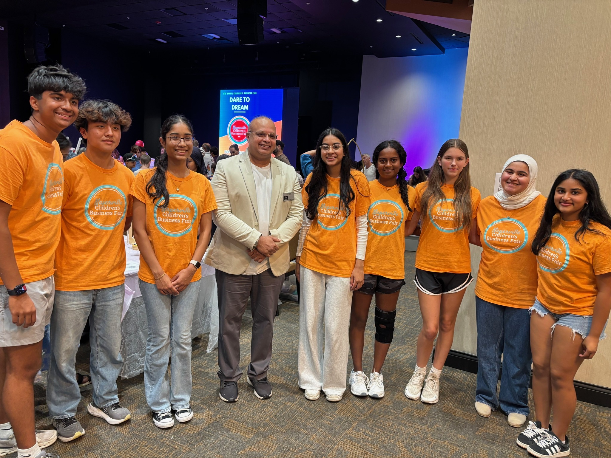 Community gathering at Naperville Children's Business Fair